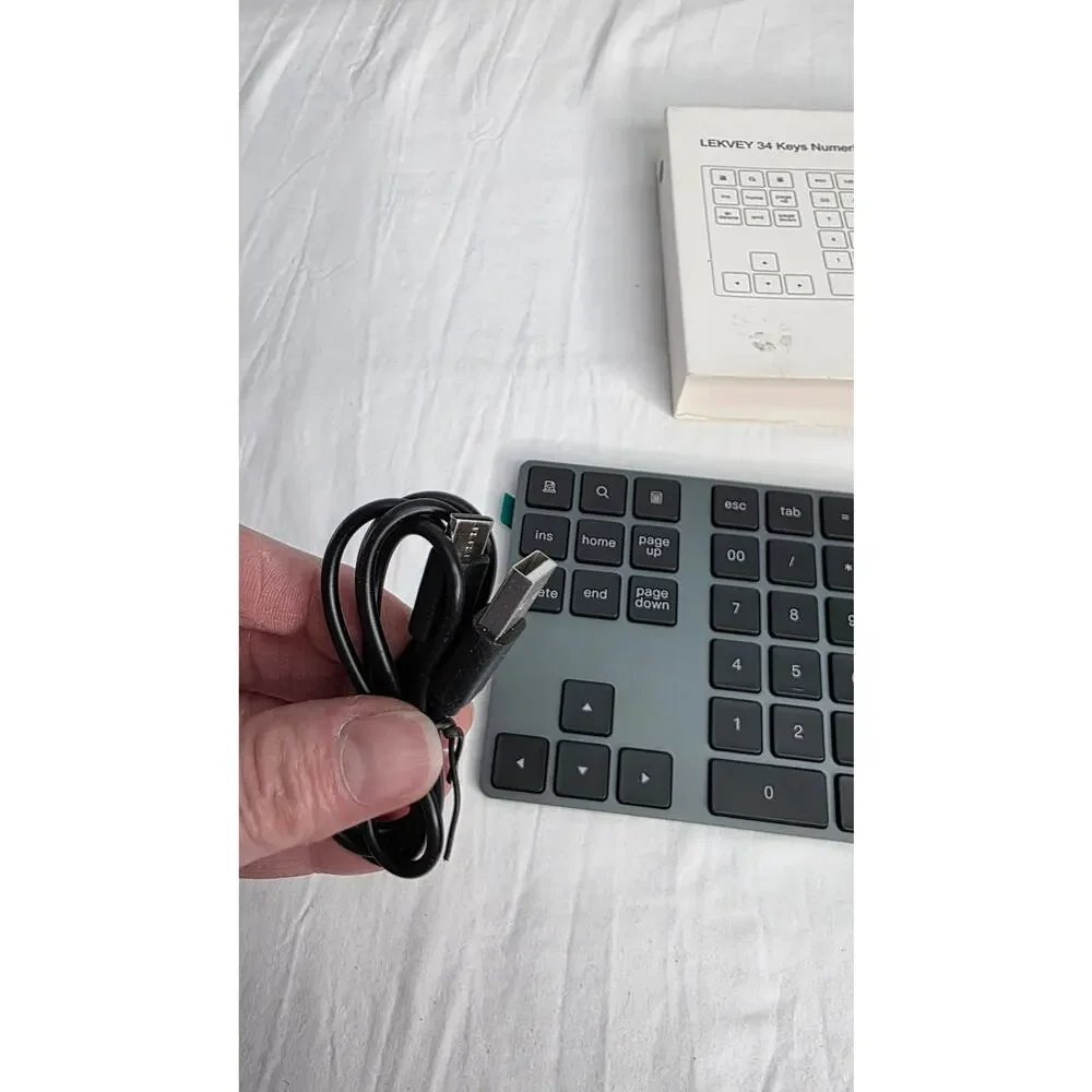 Bluetooth Number Pad, Lekvey Aluminum Rechargeable Wireless Numeric Keypad 34 Ky